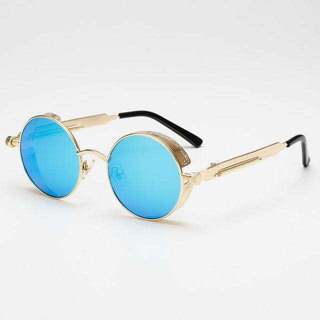 Metal Steampunk Sunglasses Round Glasses