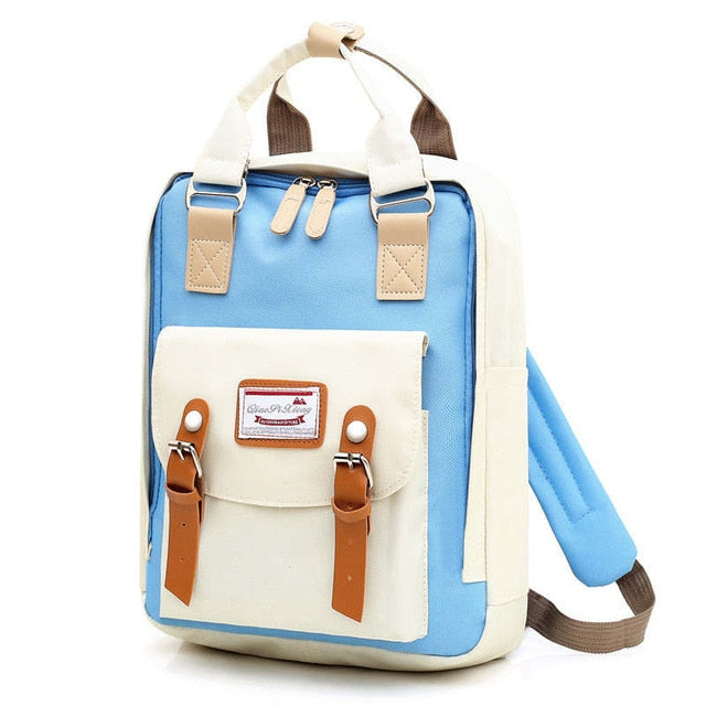2019 Fashion Patchwork Oxford Backpack